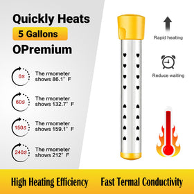 Eaakkoom immersion heater with 304 stainless steel cover for safety