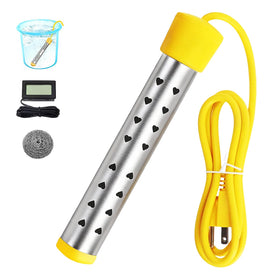 Eaakkoom immersion heater in a bucket for quick camping hot water