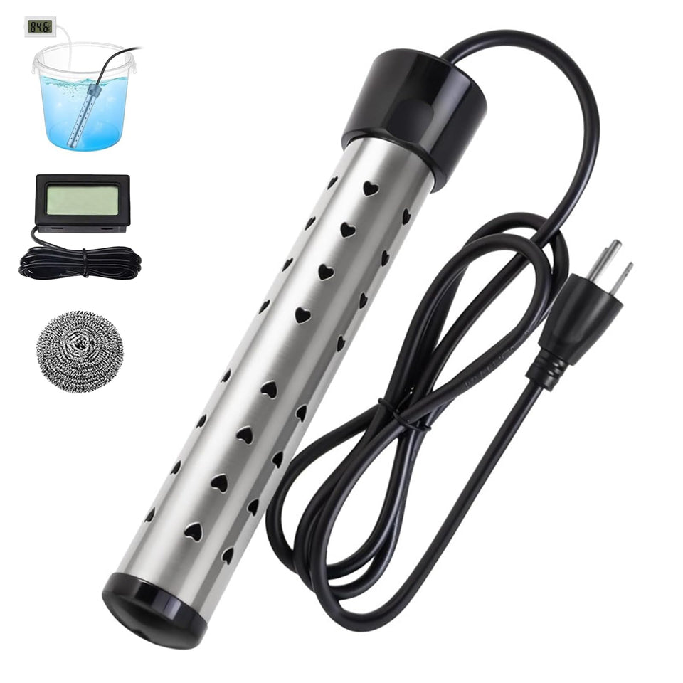 Eaakkoom immersion water heater with safe stainless guard for reliable operation