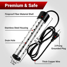 Eaakkoom 5-gallon rapid heat immersion heater heats water quickly