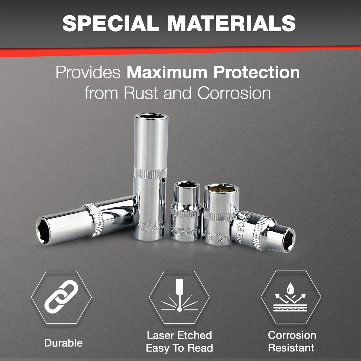 EACELIY 3-inch extension bar adds reach for hard-to-access bolts.