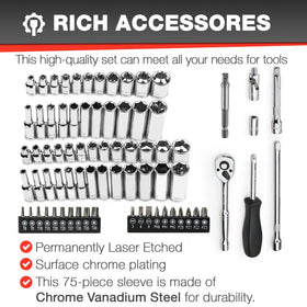 EACELIY 1/4 drive ratchet handle enables quick, precise turning