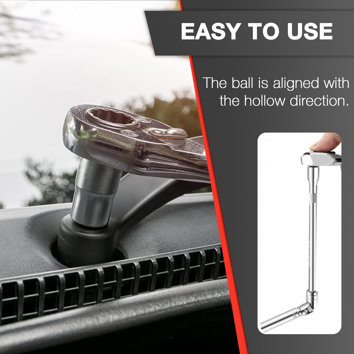 EACELIY 1/4 drive universal joint adds maneuverability
