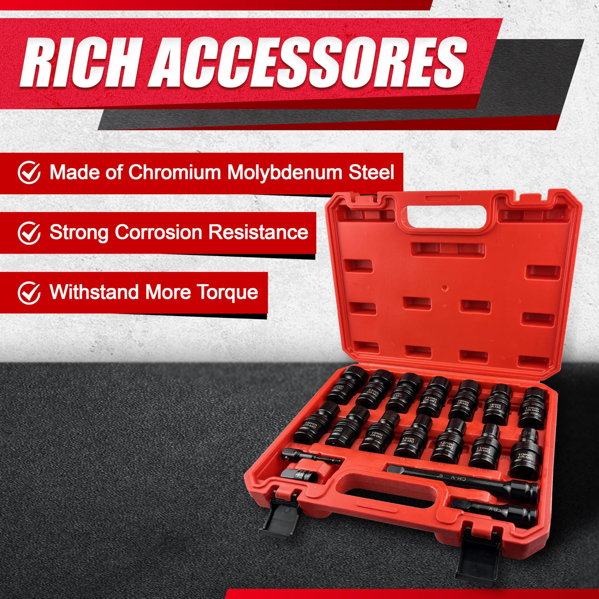 EACELIY 6-inch extension bar extends access to deep bolts