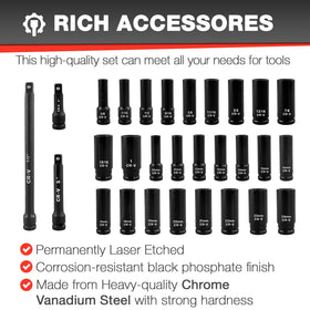 EACELIY chrome vanadium steel construction offers rugged strength.