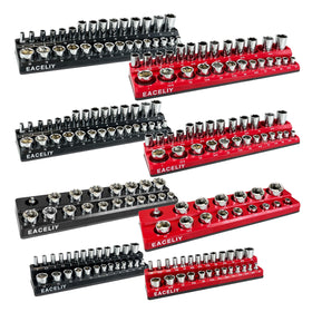 EACELIY 8pc magnetic socket organizer front view with quick-access slots