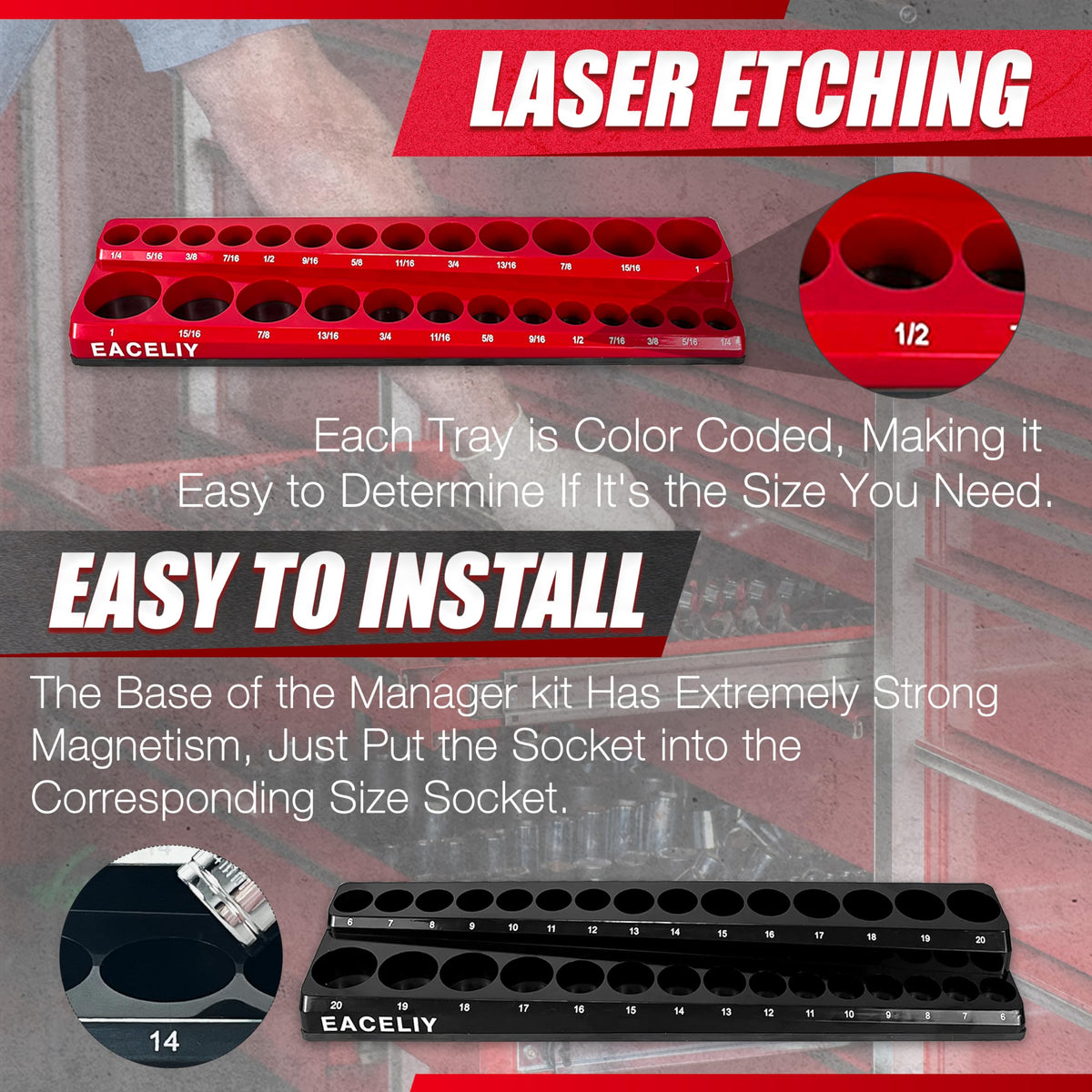 EACELIY durable ABS construction resists wear and oil