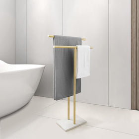 EADOT 40-inch tall freestanding towel rack for oversized towels.