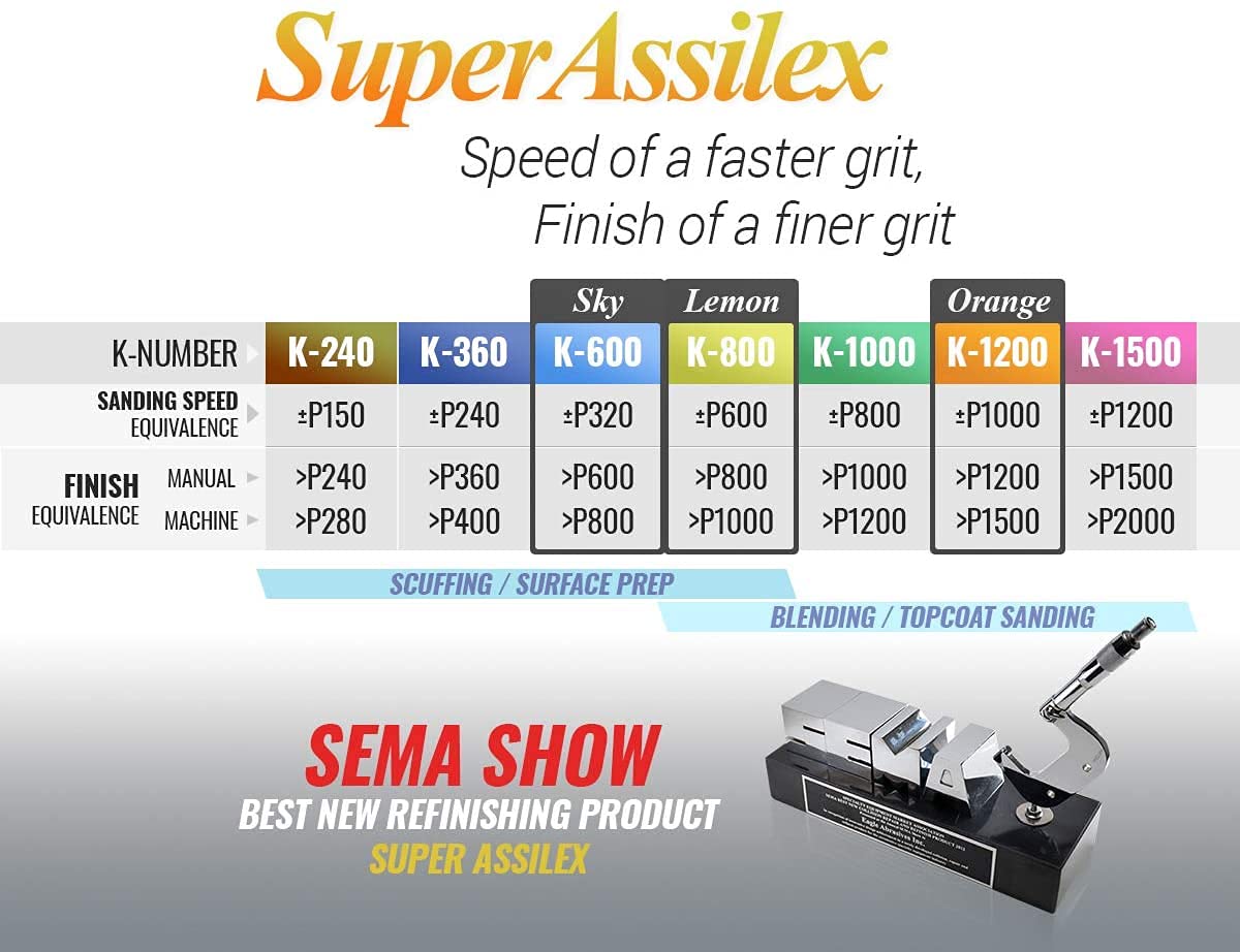 Eagle Abrasives Super Assilex K800 close-up with even grain distribution for a smooth finish.