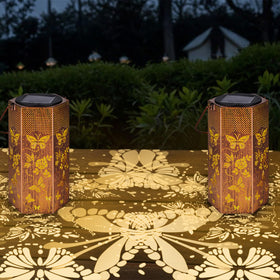 Eandisom night-time ambience lanterns enhance porches and walkways