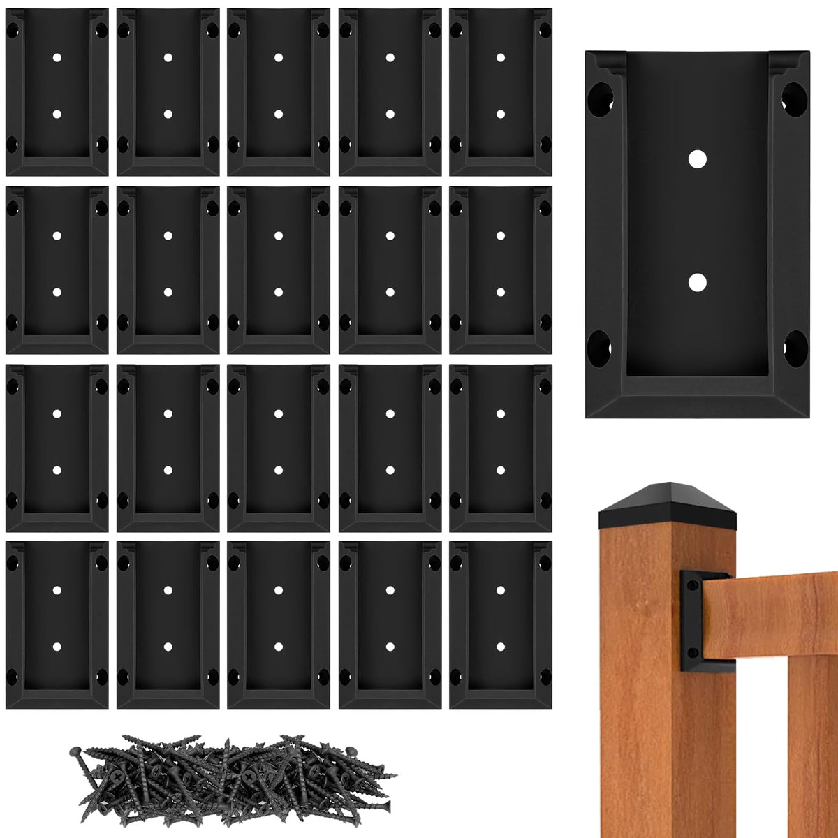 Eapele deck rail bracket connector assembly ensures sturdy outdoor railing setup.