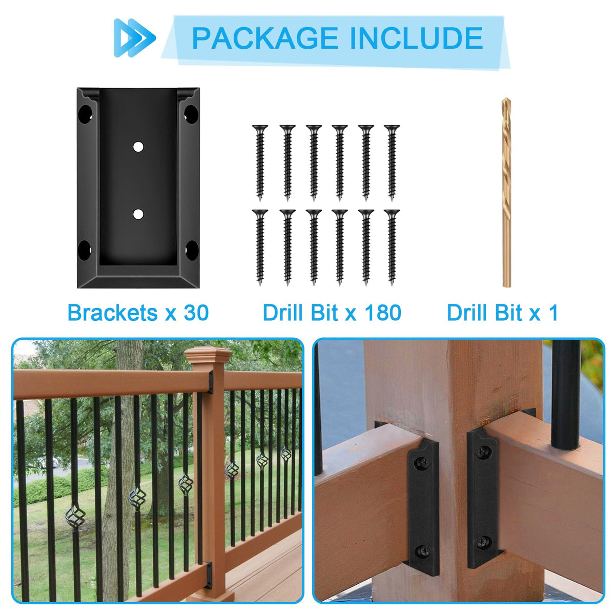 Eapele drill bit included for easy bracket installation.