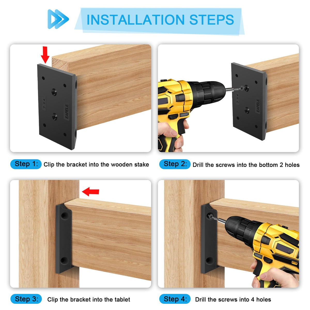 Eapele outdoor deck kit packaging shows complete railing solution.