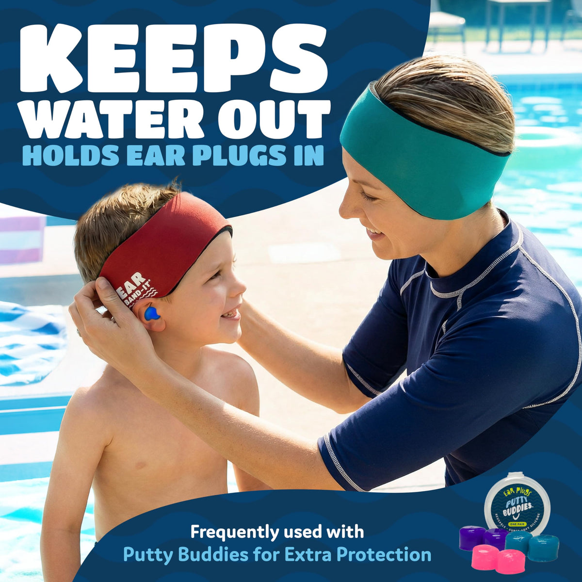 Ear Band-It Original three-sizes chart ensures a perfect fit for all ages.