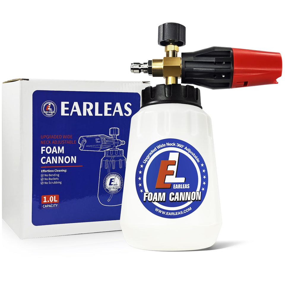 EARLEAS foam cannon 1l bottle with wide mouth for quick refills.