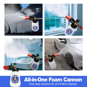 EARLEAS foam cannon wide mouth bottle for easy refills and handling.