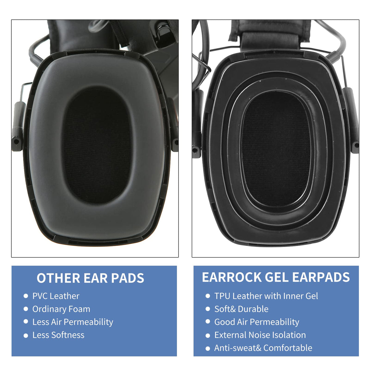 Earrock gel ear seals for Leightning promise snug seal and reduced heat.