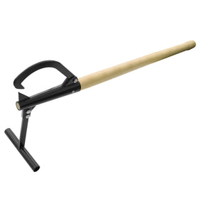 Earth Worth Timberjack 48-inch log lifter assembly with wood handle and metal frame.