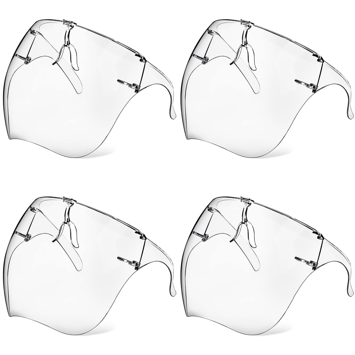 Earthroma 4 Pack Face Shield front view shows clear visibility for daily protection