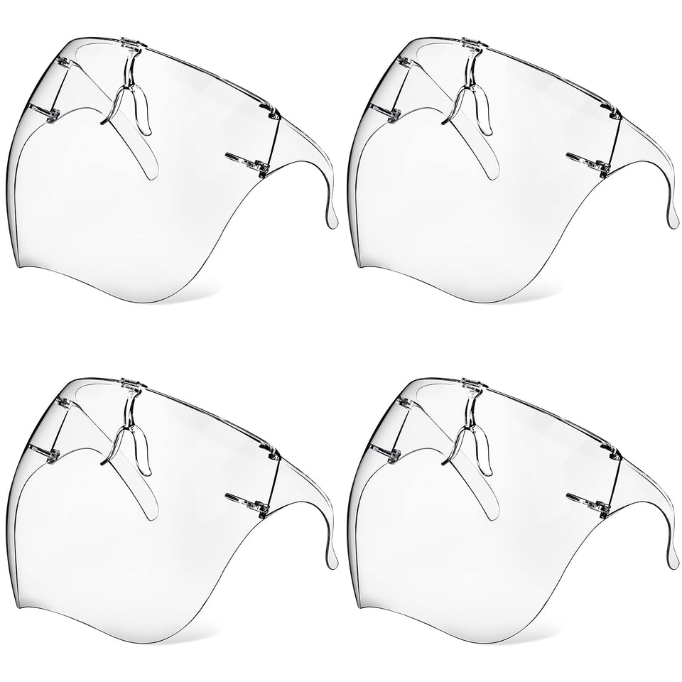 Earthroma 4 Pack Face Shield front view shows clear visibility for daily protection
