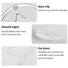 Earthroma face shield worn with glasses for seamless daytime use