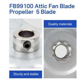 Earthtec FB99100 blade with 32-degree pitch for efficient air movement