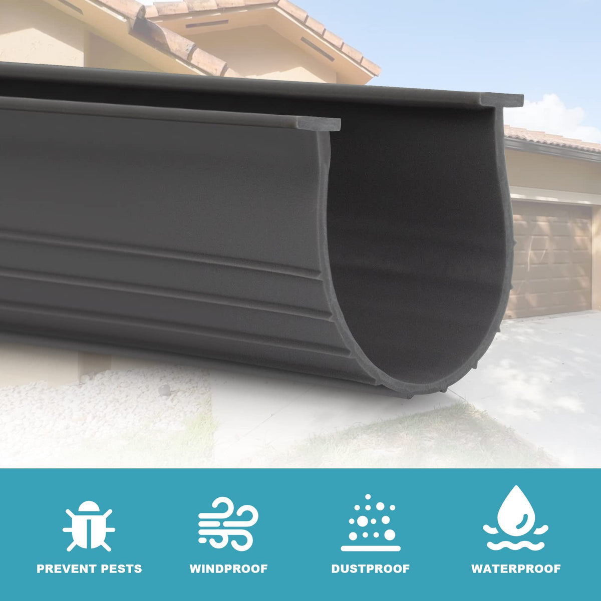 Earthtec grey 1/4 inch T-channel compatible seal ensures snug fit