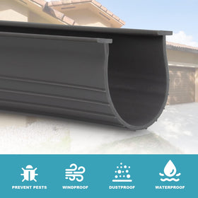 Earthtec grey 1/4 inch T-channel compatible seal ensures snug fit