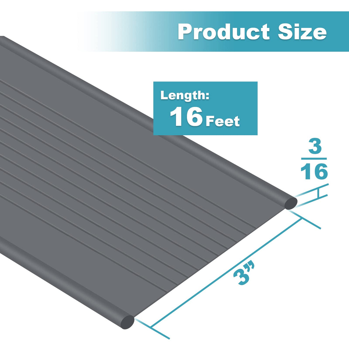 Earthtec gray vinyl seal close-up shows sturdy bottom bead