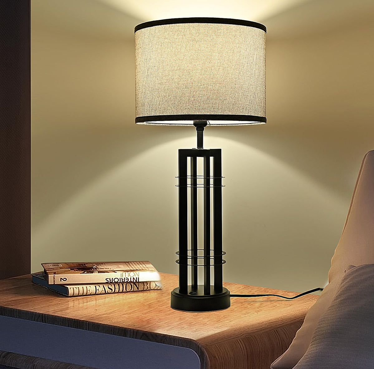Two-pack Easebri lamps enabling cohesive lighting across rooms.