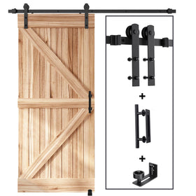 EaseLife 6 ft sliding barn door track showing smooth operation and durable aluminum construction.