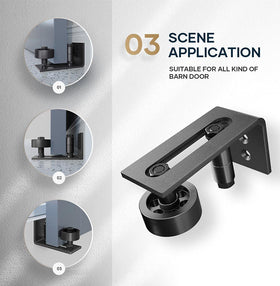 EaseLife adjustable stay roller demonstrates versatile positioning for door setups