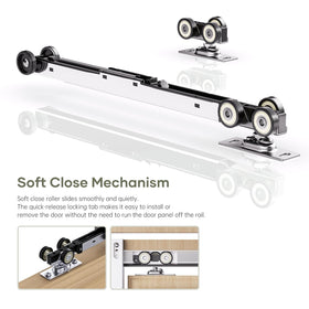 EaseLife double-sided soft-close and rollers deliver smooth sliding on most walls.