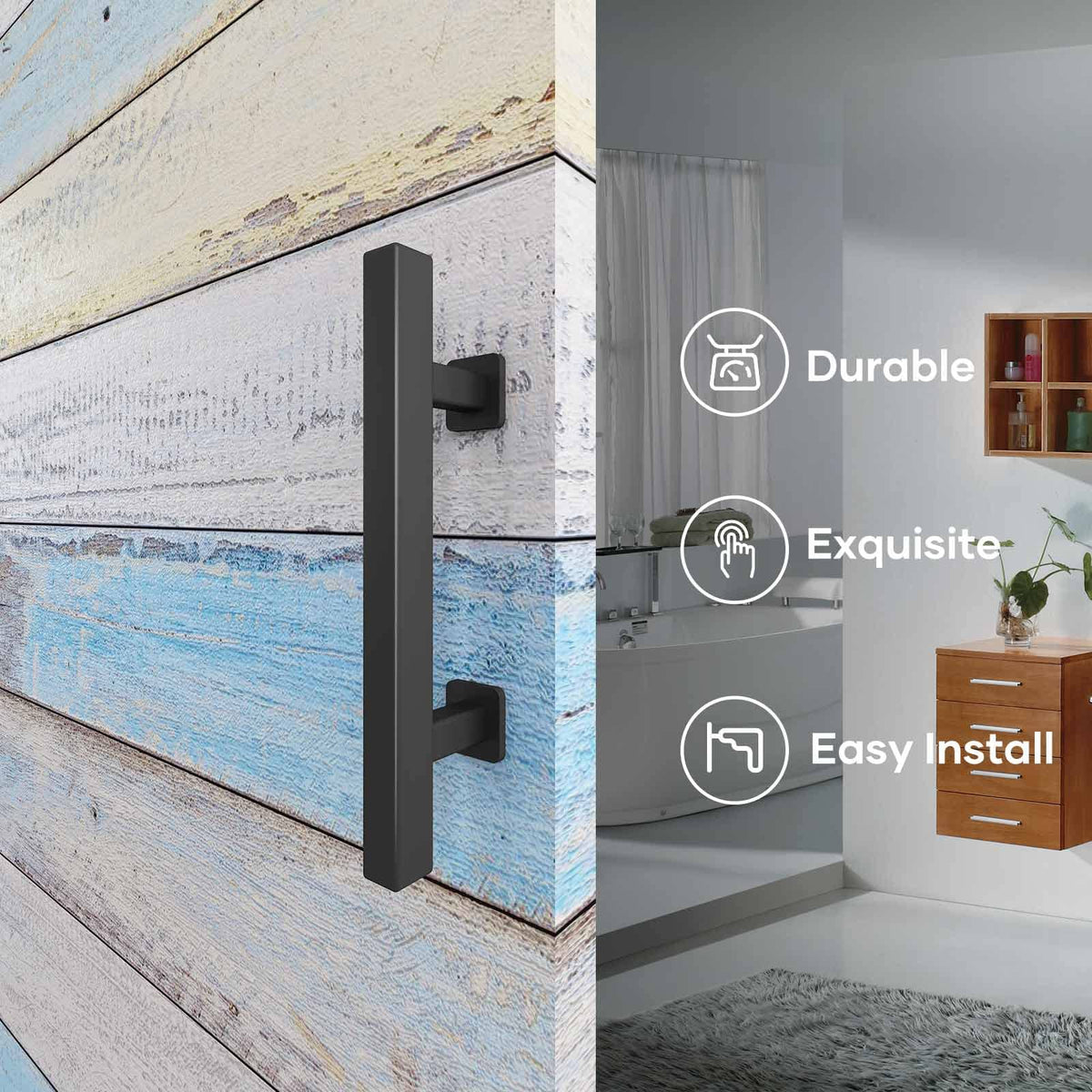 EaseLife easy install fits doors from 1 to 1-3/4 inches thick.