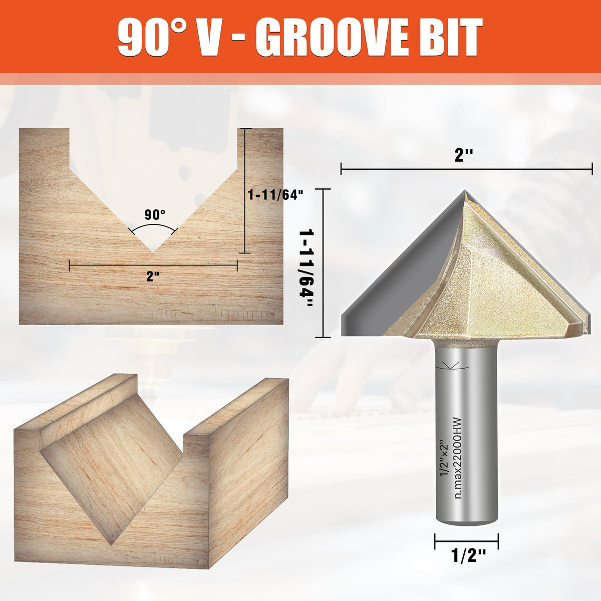 Easework Tool carbide-tipped router bit delivering clean, consistent grooves