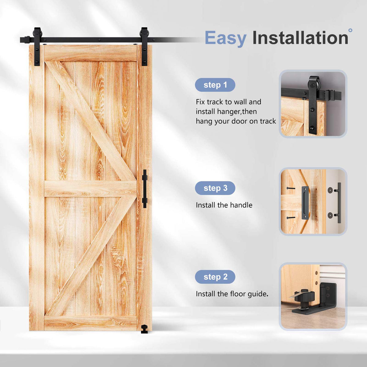 EaseLife door handle set provides stylish, comfortable grip for daily use.