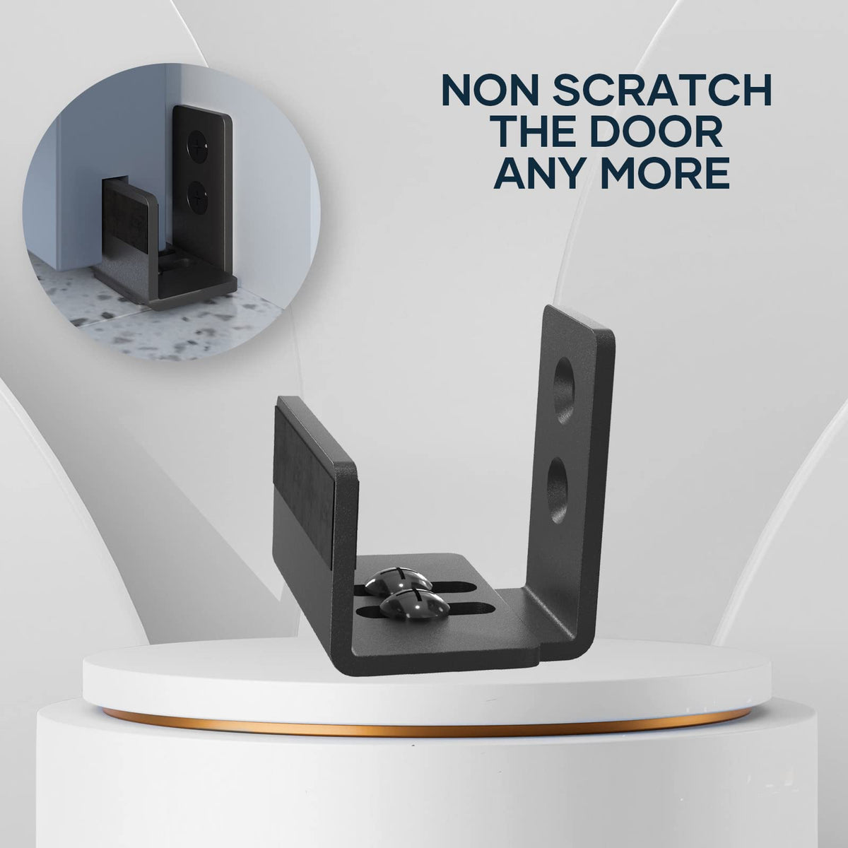 EaseLife black finish bottom floor guide durable and modern look