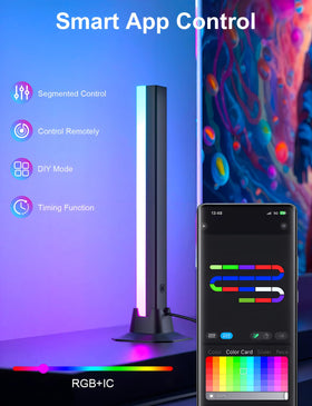 Eastfine RGB light bar on monitor setup boosts atmosphere during games