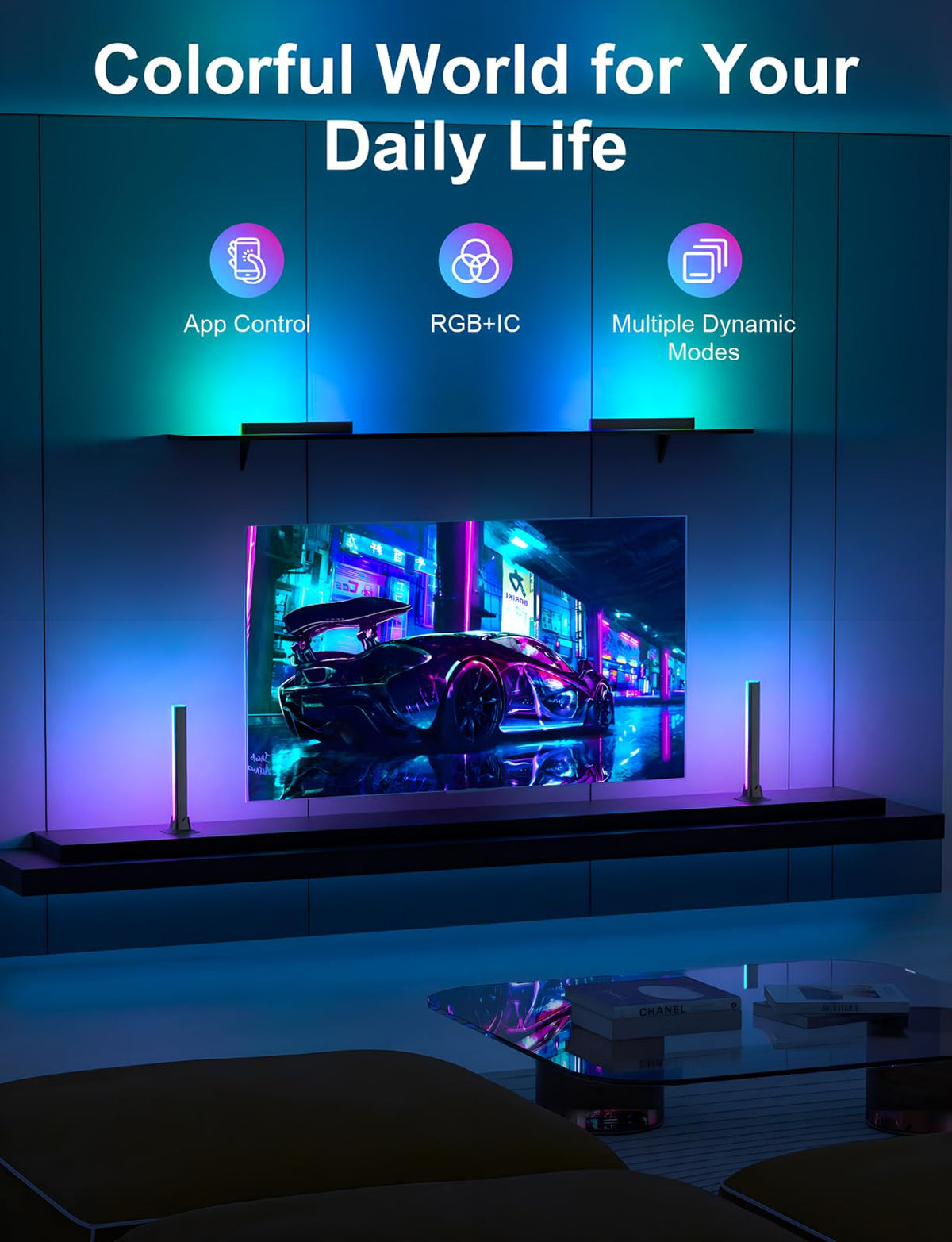 Eastfine RGB light bar backlight creates cinema-like TV ambience
