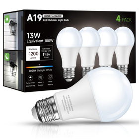 Eastiya Dusk-to-Dawn bulb lights a welcoming porch with 1200 lumens