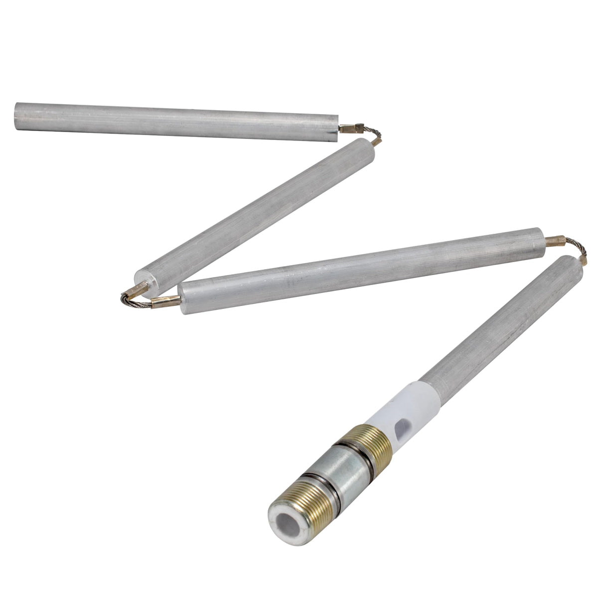 Eastman 42-inch magnesium anode rod protecting water heater tank