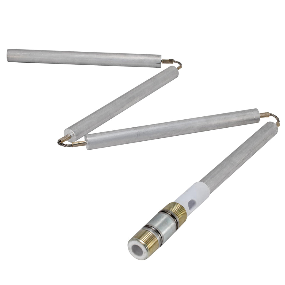 Eastman 42-inch magnesium anode rod protecting water heater tank