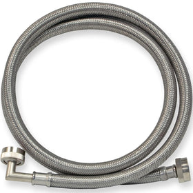 Eastman 6 ft hose with elbow for tight spaces behind a washer.