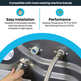 Eastman braided stainless exterior close-up highlighting kink resistance.