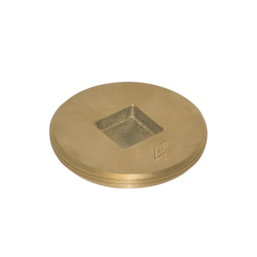 Eastman brass cleanout plug with countersunk flush-fit design for easy drain access.