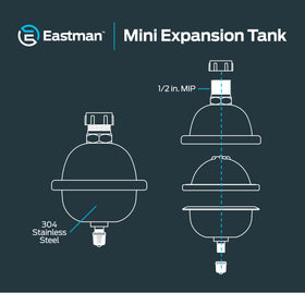 Eastman hammer arrestor helps absorb pressure surges and protect hot water systems.