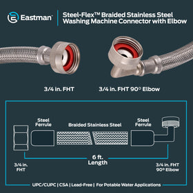 Eastman nickel-plated brass nuts and stainless ferrules create a secure seal.