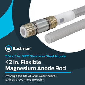 Eastman stainless steel NPT connection showing secure 3-4x3 in thread