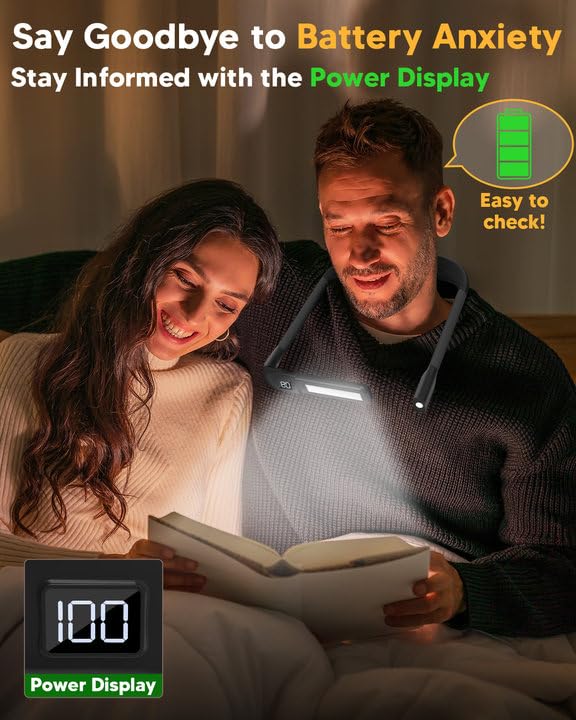 EastPin neck light with timer for timed reading sessions and energy savings