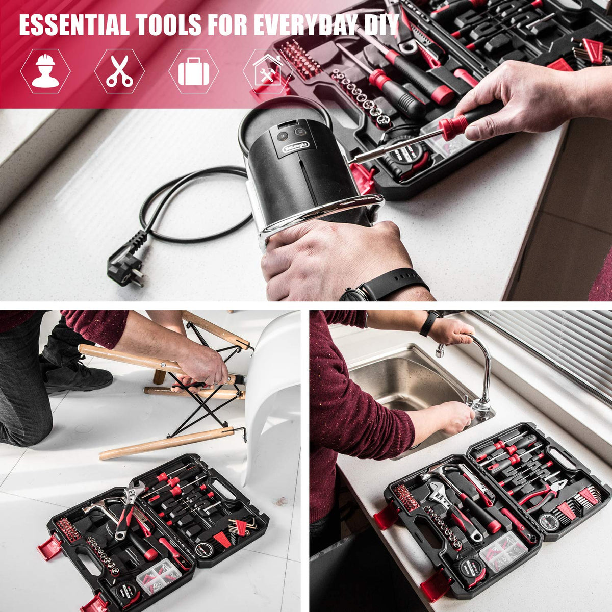Eastvolt bit driver set with sockets for versatile screwdriving.